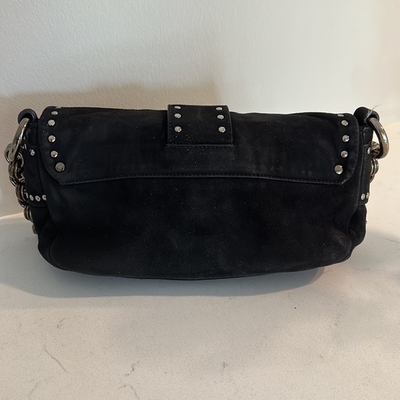 PRADA TESSUTO  AUTHENTIC BLACK SUEDE BUCKLE BAG RARE - Picture 14 of 17